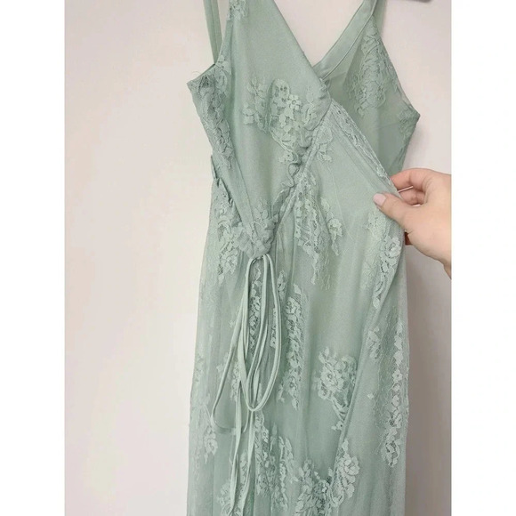 & Other Stories NWT Lace Midi Dress - Mint Green - Size 8 - Picture 9 of 14